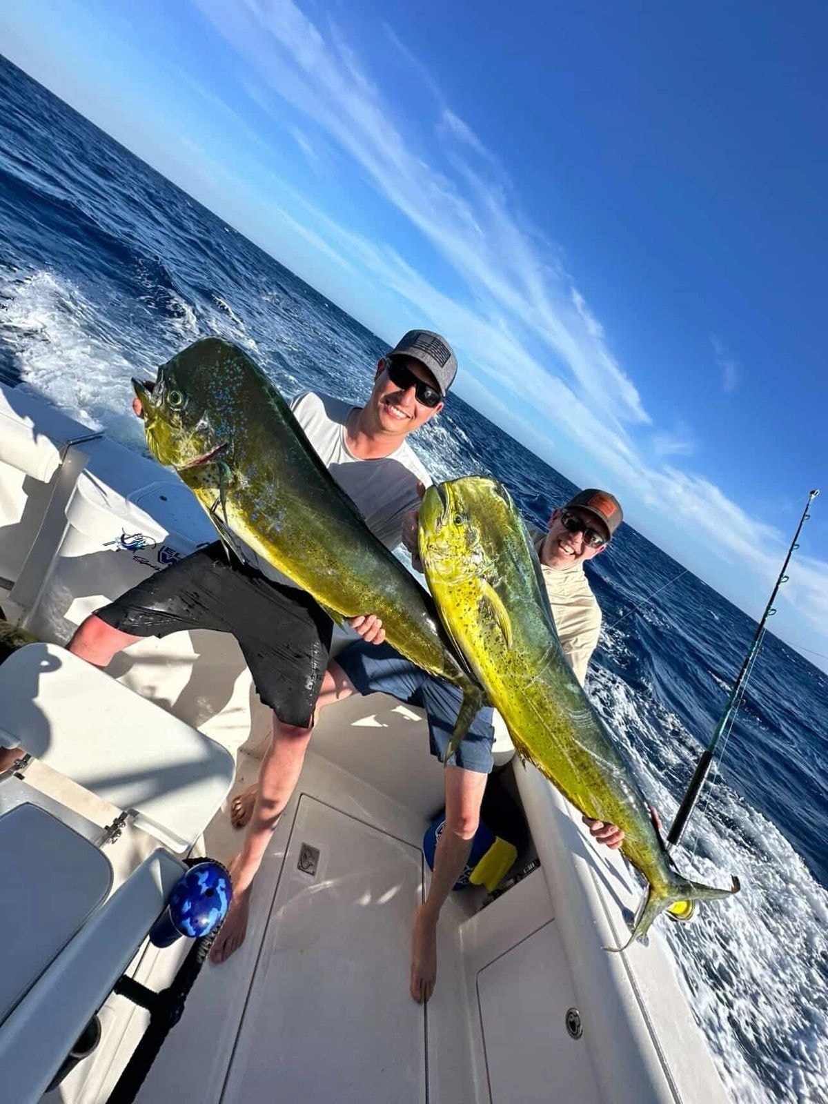 Double dorado catch on deck