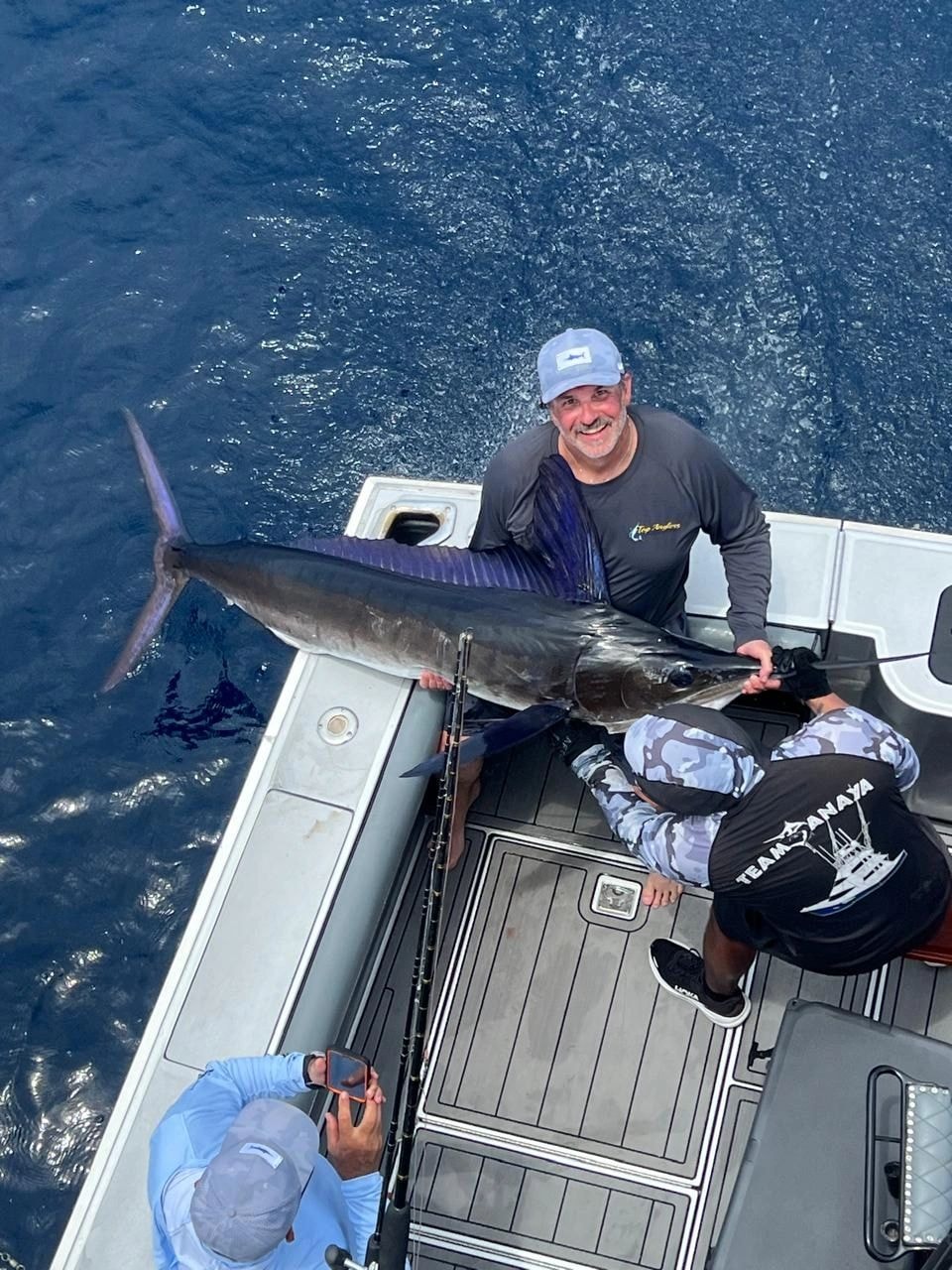 Marlin fight at the surface